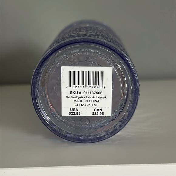 24oz Starbucks reusable cup with rainbow prism design - Picture 5 of 5